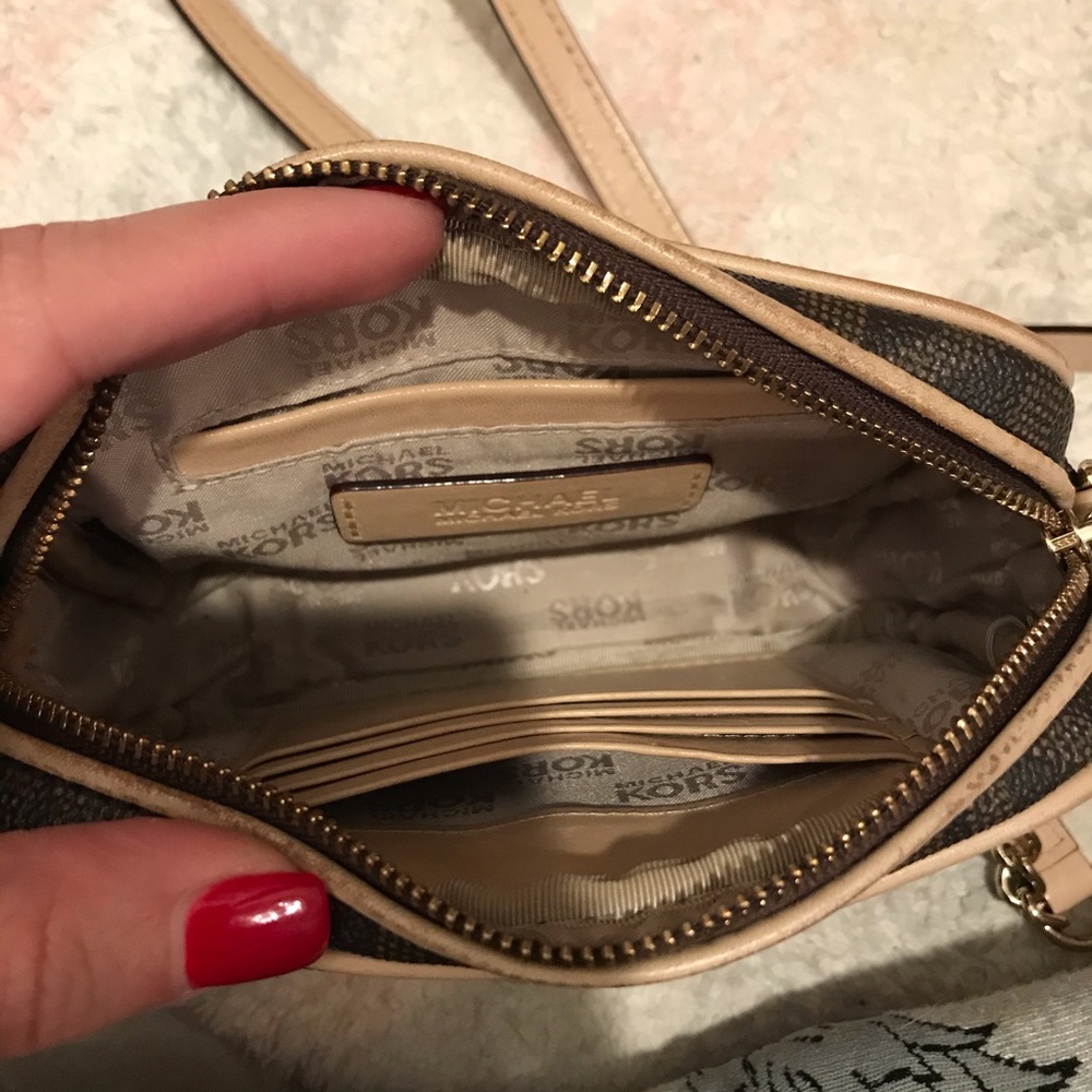 Brown / Tan crossbody mini bag - Picture 3 of 4